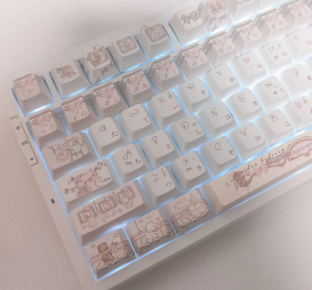 New Theme Keycaps 139 Keys SOA Cherry Profiled PBT Double Shot Japanese Keycaps for MX Switch Alice ANSI ISO Layout Keyboard Kit