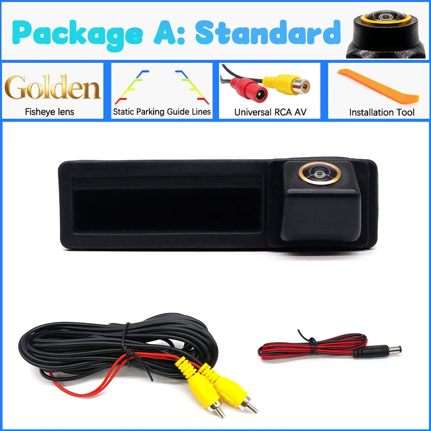 HD CCD Car Reversing Camera For Audi A6 C6 4F S6 RS6 Q7 4L 2005~2015 AHD 1080P 170°FishEye Vehicle Truck Handle Rear View Camera