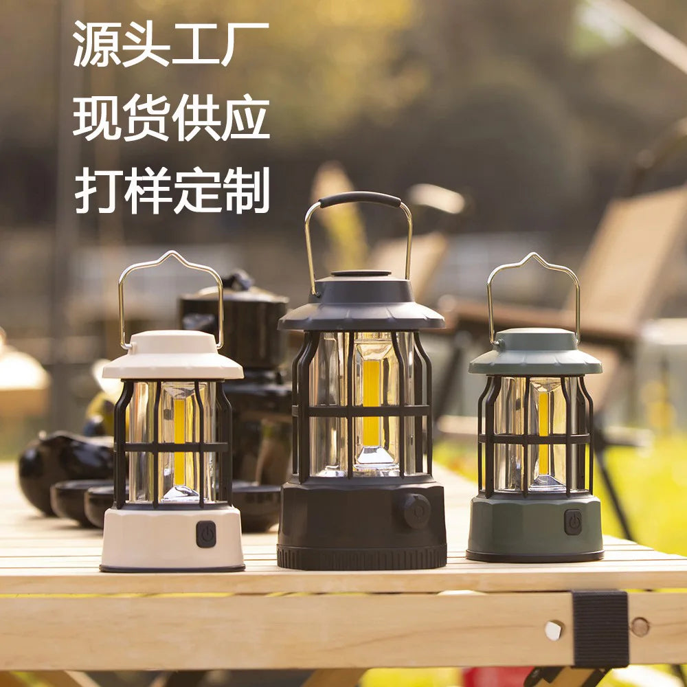 Outdoor Camping Lights Tent Portable Horse Lights Gifts Ningbo Retro Charging Camp Lights