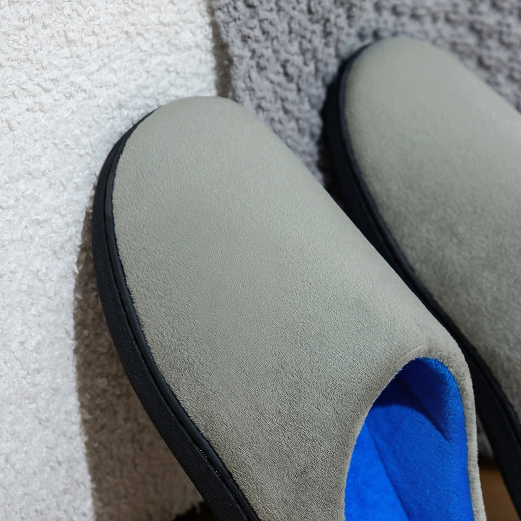Women Home Slippers Contrasting Color Trendy Half-pack Slippers Suitable For Spring Autumn Winter Women Non-slip Cotton