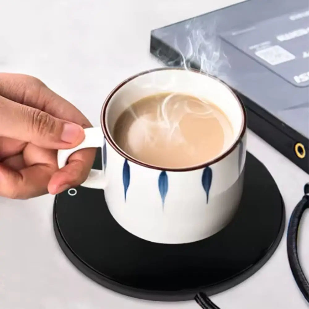 Portable USB Charging Electric Coffee Cup Heater Constant Temperature Round Cup Warmer Energy Saving Cup Heating Pad Winter