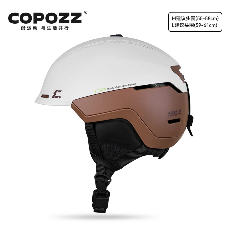 COPOZZ Winter Adult Ski Helmet Outdoor Anti-impact REECCO Positioning Rescue System Breathable Women Men Ski Safety Helmet