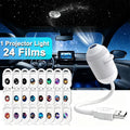 USB Car Interior Roof Star Galaxy Projection Ambient Lighting 360° Adjustable Starry Sky Ambient Projector Light Touch Control