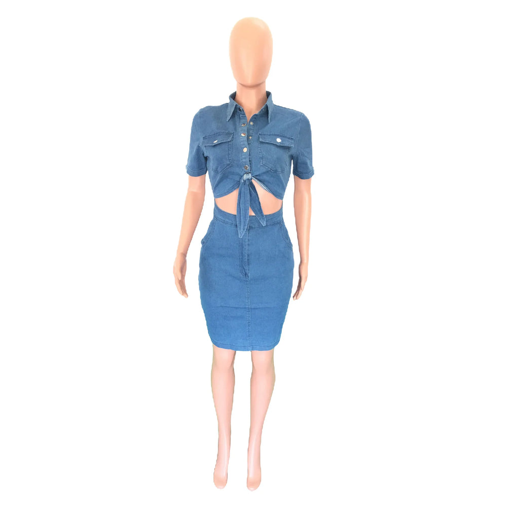 Bodycon Dress Women Denim Dresses Mom Jeans Short Sleeve Mim High Waist Vestidos Sexy Streetwear Elegant Y2k Party Club 2025