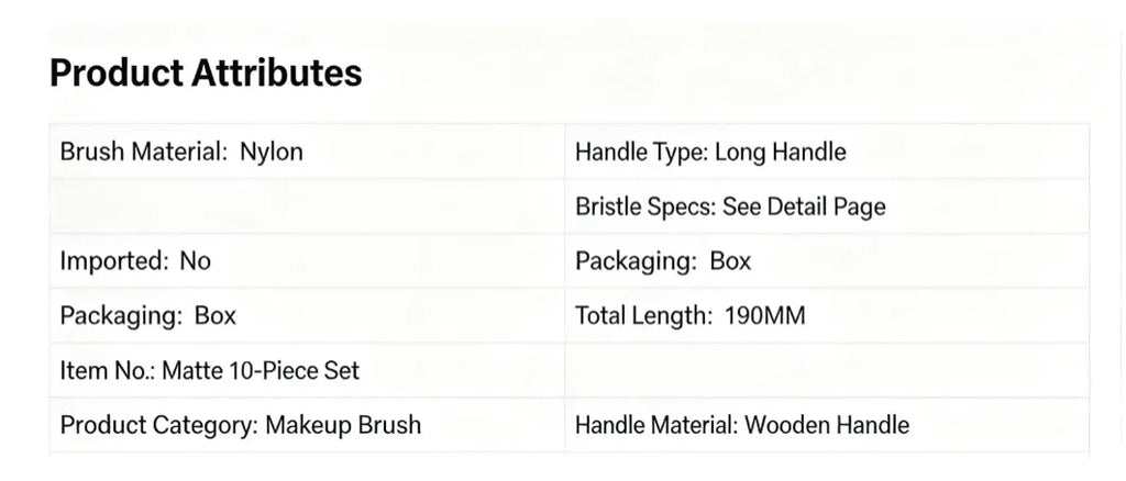 Matte Black Nylon-Bristled Makeup Brush Set Portable Full-Set Makeup Tools with Powder Brushes Foundation Brushes And More
