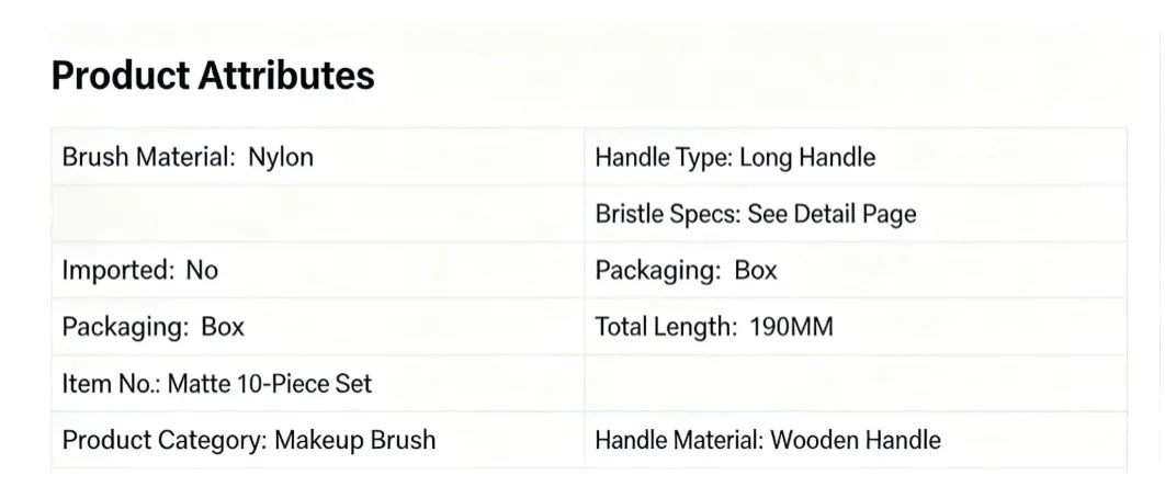 Matte Black Nylon-Bristled Makeup Brush Set Portable Full-Set Makeup Tools with Powder Brushes Foundation Brushes And More