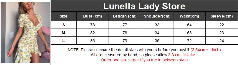 Elegant Floral Printed Mini Dress Women V-neck Short Sleeves Waist Cinching Ruffle Hem Dresses 2026 Lady Summer Vacation Robe
