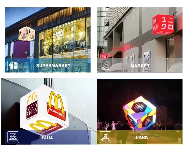 P2.5-P4 Indoor 3D Cube LED Display – 4/5-Sided HD Video Walls