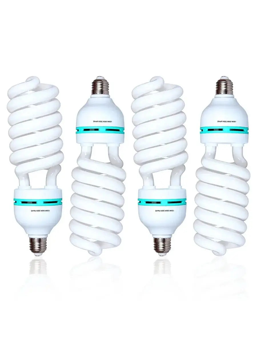 5500K Photography Daylight 4PCS 45W High Bright  Fluorescent Lighting Bulbs E27 Base For Photographic Photo Video Studio
