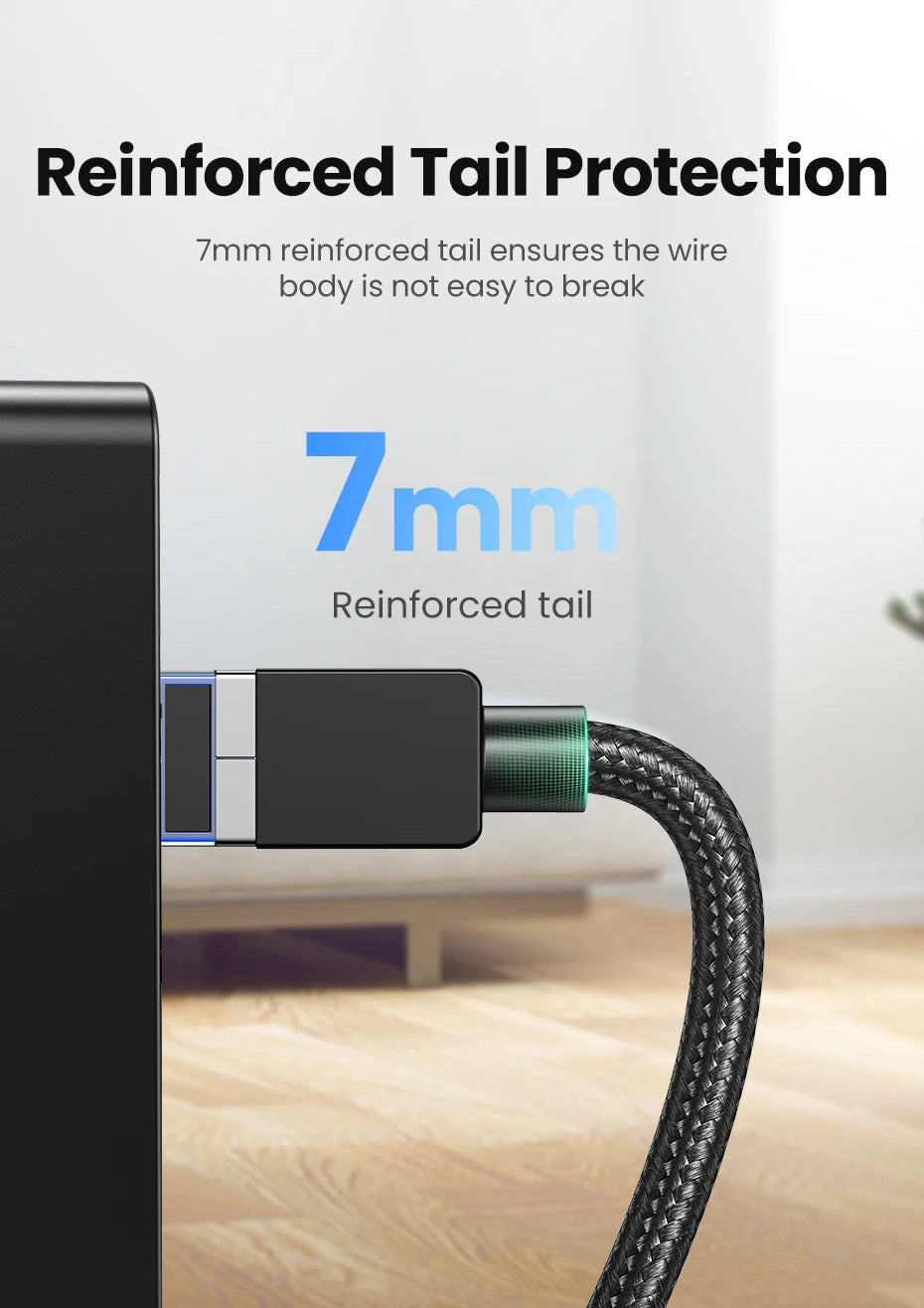 UGREEN Ethernet Cable CAT8 40Gbps Cotton Braided PVC Network Lan Cord for PC Modem Laptop PS 5/4 Router RJ45 Cable Ethernet
