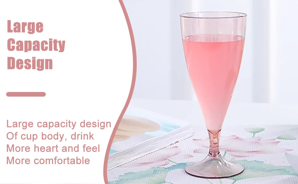 Home Foldable Champagne Wine Glasses Set Reusable Plastic Wine Glasses with Storage Bottle Suitable for Outdoor Camping Travel
