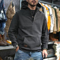 Loose Fit American Style Hoodie Sweatshirt Half Zip Men's Spring Autumn Casual Wear Long Sleeve  Color Youth Fashion