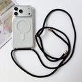Crossbody Lanyard Clear Magnetic Case For iPhone 18 17 Air 16 15 Plus 14 13 12 Pro Max For Magsafe Acrylic Hard PC Back Cover
