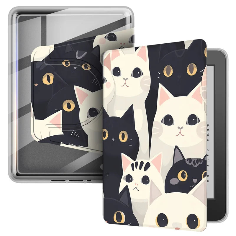 For Kindle 11th Generation Case 2024 RS23CV 360° Rotatable Magnetic Detachable Acrylic Case For Kindle 11th Gen C2V2L3 6" Funda
