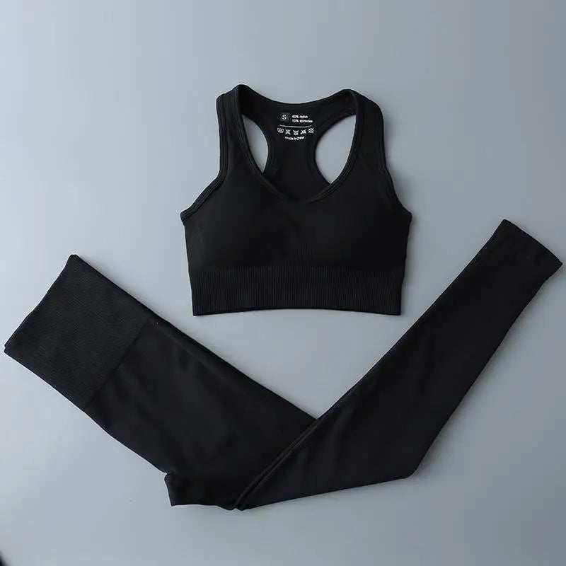 Seamless Legging Fitness Suit Women Sport Outfits Butt-lifting Yoga Pants Running Gym Clothing Comfortable Workout Clothes Solid