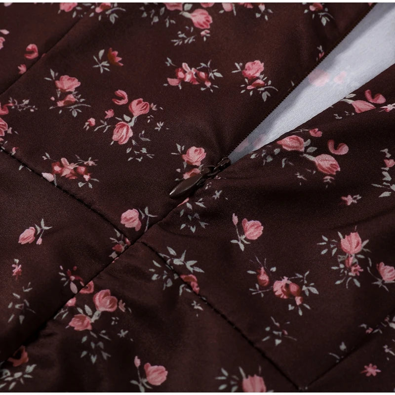 Elegant Print Women Long Dress Chic Ruffle Pleated Short Sleeve V-neck Waist-Closed Female Dresses 2026 Summer Beach Lady Robe
