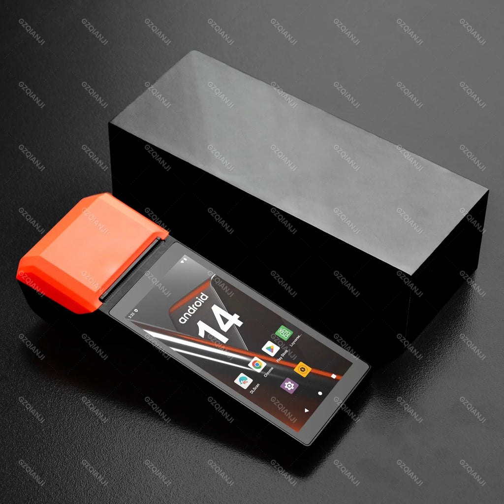 4G Android 14 Upgrade POS Terminal with NFC Handheld Thermal 58mm POS Printer 1D 2D Barcode Scanner All in One for Business
