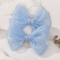 2Pcs Exquisite Princess Bow Hair Clip Set 4.72 Inches Diamond Sets Bow Children's Hairgripes Ladies' Sweet Ponytail Hair Clip