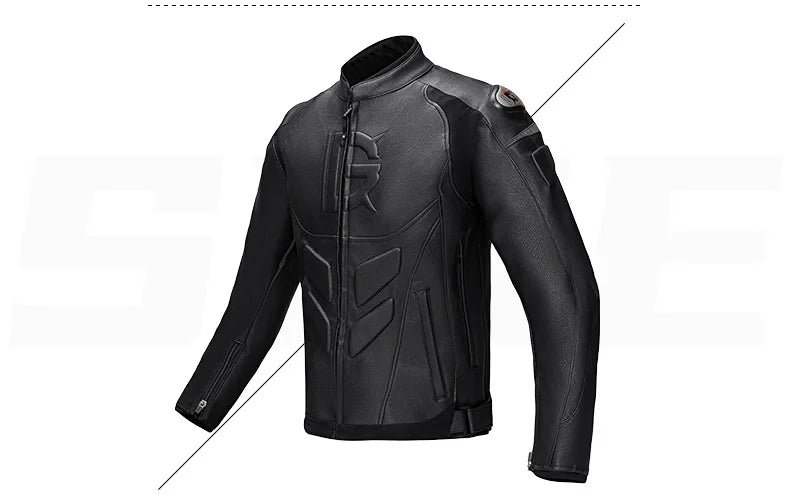 GHOST RACING Winter Motorcycle Jacket Leather Chaqueta Moto Men Waterproof Moto Suit Motorbike Riding Jacket Motocross Jacket