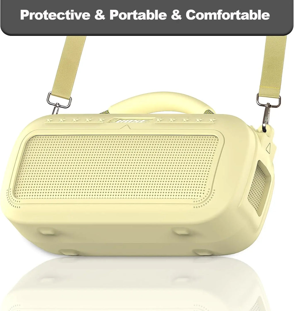 Silicone Cover Case and Shoulder Strap for Bose SoundLink Max Portable Speaker Accessories(case only)