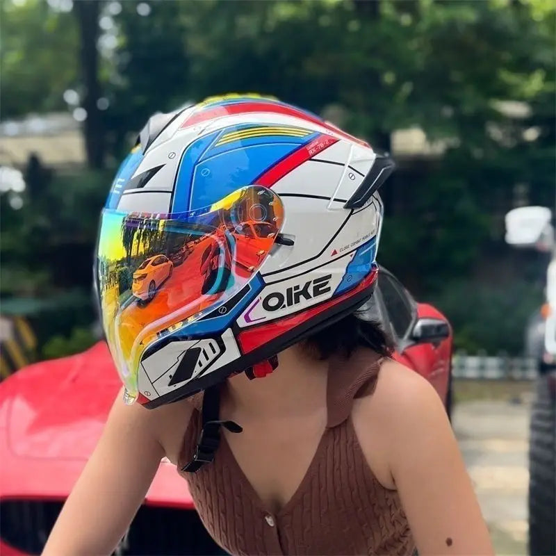 Motorcycle Flip Up Helmet Dual Sunvisor DOT Cascos Full Face Helmet for Adventure Motorcycle Street Sport Bike Helmet  M-XXL