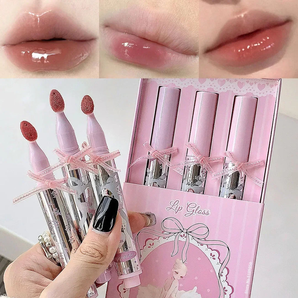 Halo-dyeing Tinted Lip Gloss Crystal Jelly Moisturizing Waterproof Mirror Water Glass Lip Gloss Transparent Color Cosmetics Gift