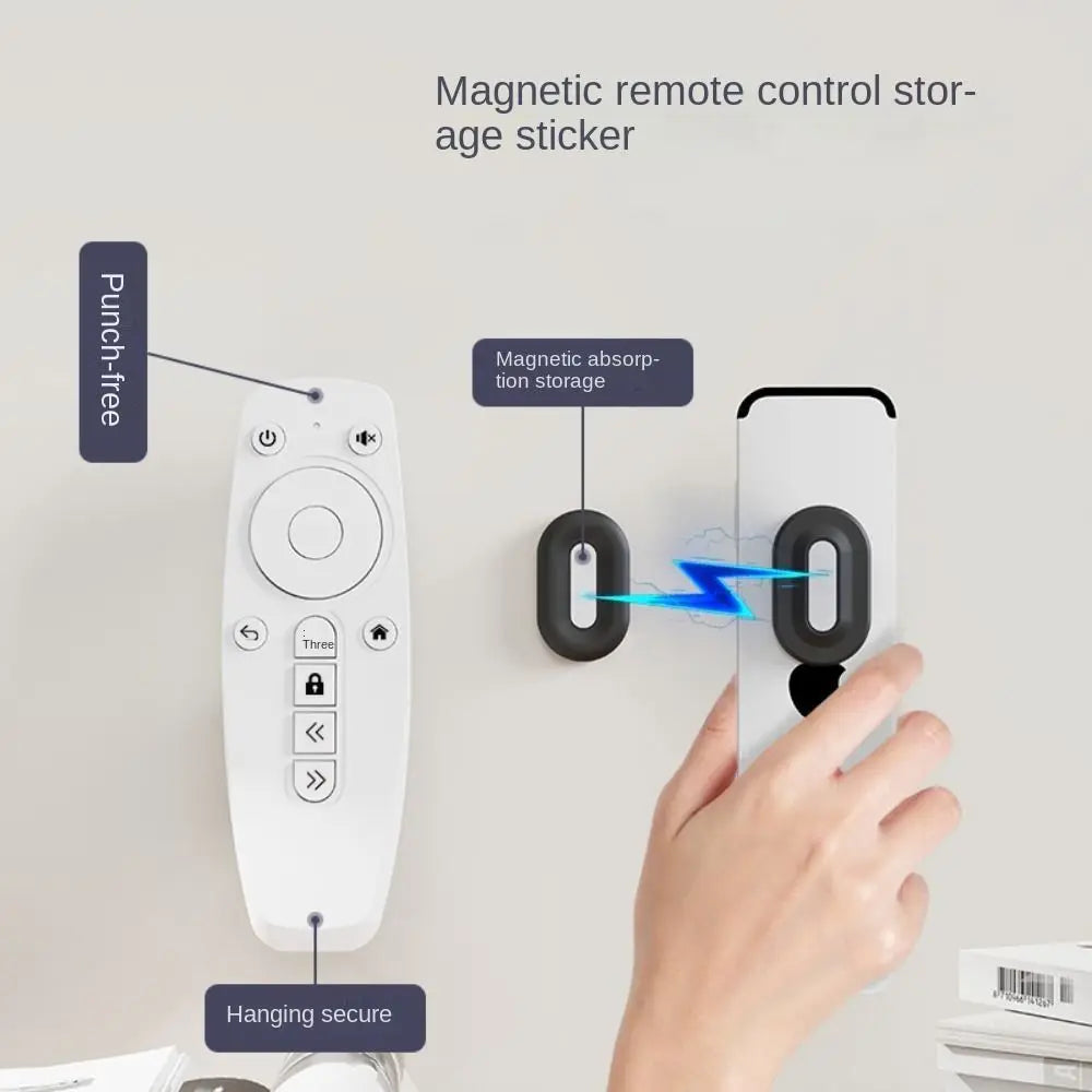 2Pcs/Set Strong Magnetic Adsorption Magnetic Remote Control Holder Self-Adhesive Magnetic Absorption Nanopatch