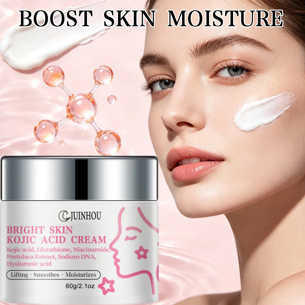 JUINHOU Lightweight Non‑greasy Moisturizing Face Cream For Dull Skin Daily Facial Hydrating Brightening Skin Care For Home Skin