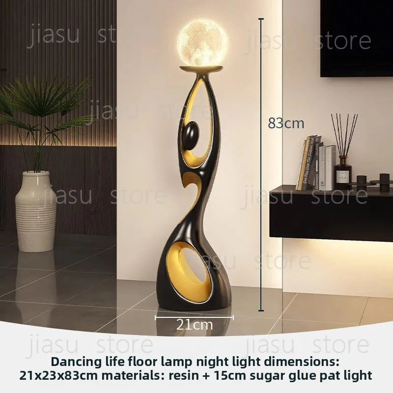 Modern Light Luxury Floor Standing Ornament, Large Home Art Decor for Living Room Model Room Housewarming Gift