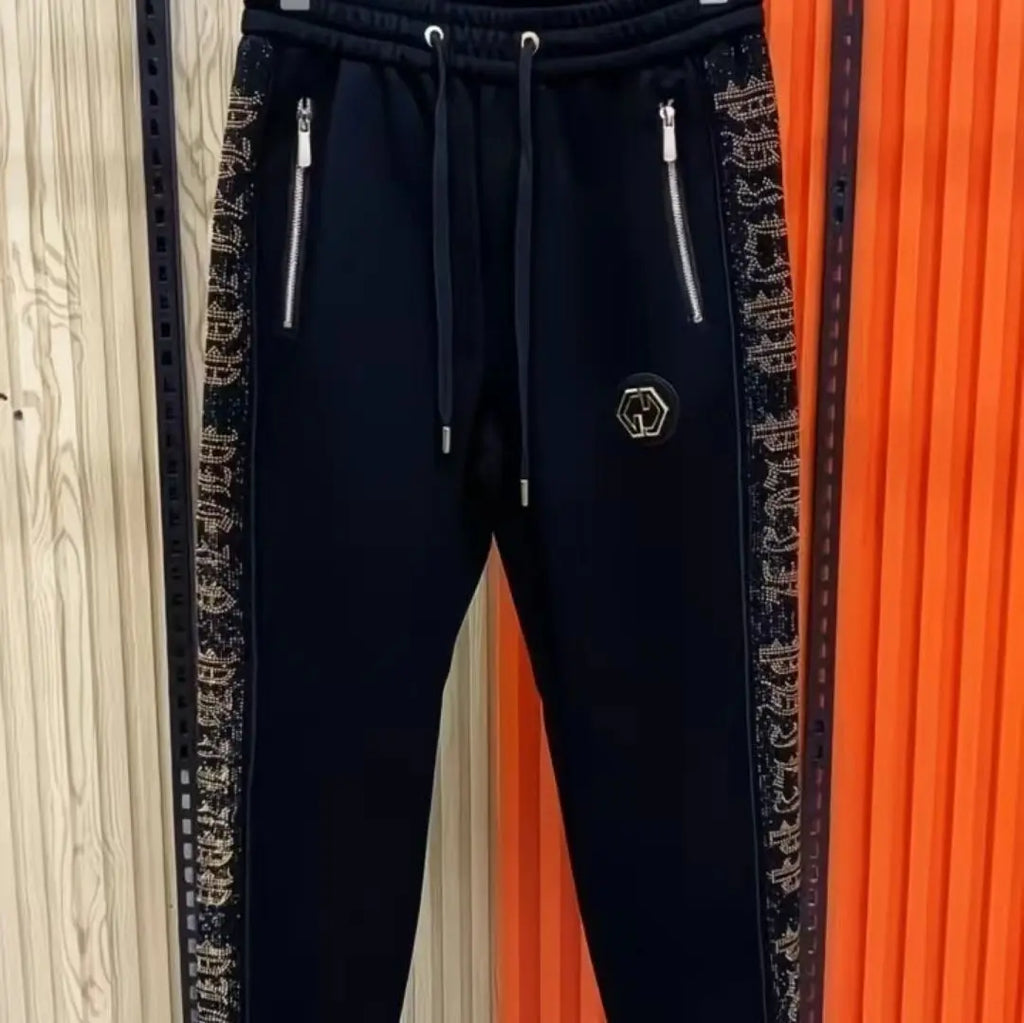2025 Spring and Autumn New Trend Hooded Sports Two-piece Suit Handsome Casual Men's Light Luxury Suit