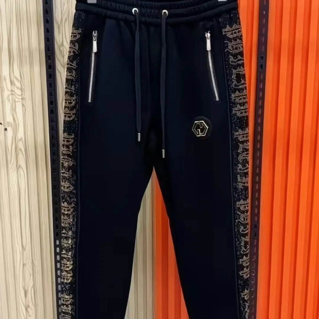 2025 Spring and Autumn New Trend Hooded Sports Two-piece Suit Handsome Casual Men's Light Luxury Suit