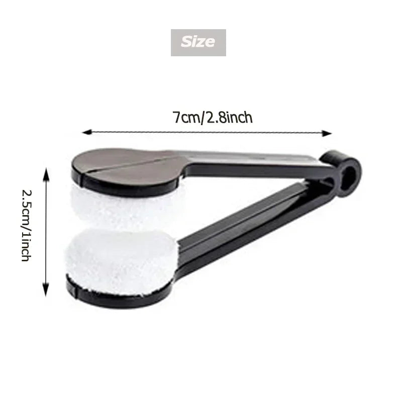 Portable Multifunctional Eyeglass Cleaning Wipe Green Microfiber Lens Brush for Sunglasses Glasses Compact Travel Scratch Free T