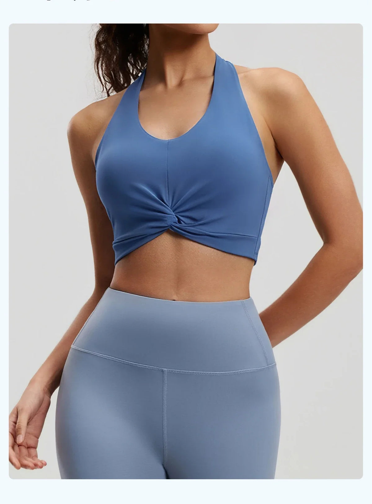 2026 NEW Women's High Elastic Breathable Yoga Vest Neck Back Sports Underwear Double-Sided Brocade with Detachable Chest Pad