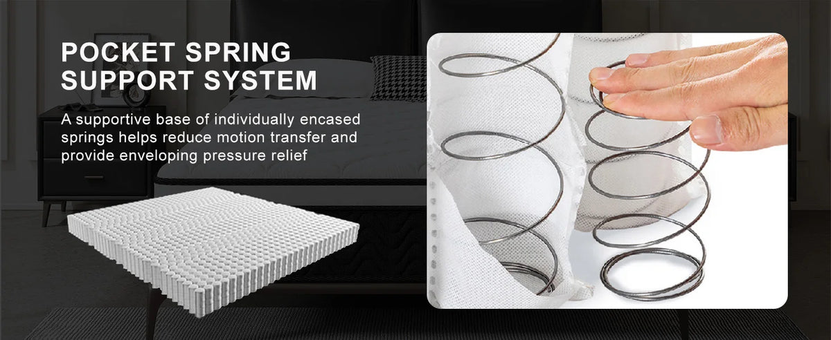 12 Inch Gel Memory Foam Hybrid Mattress,Twin Full Quenn King Individual Pocket Coil Innerspring Mattress for Pressure Relief & Motion Isolation, Medium Firm Mattress for Bedroom, CertiPUR‑US Certified