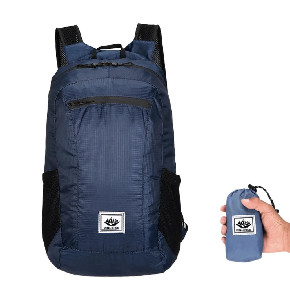 Large Capacity Foldable Backpack Folding Waterproof Mountaineering Bag Sports Knapsack Oxford Cloth Lightweight Nylon Bag Hiking