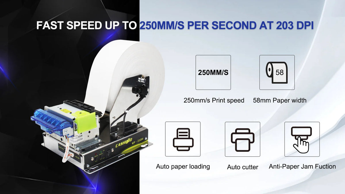 Cashino 2inch 58mm KP-210 Kiosk Thermal Receipt Printer (RS232+USB)