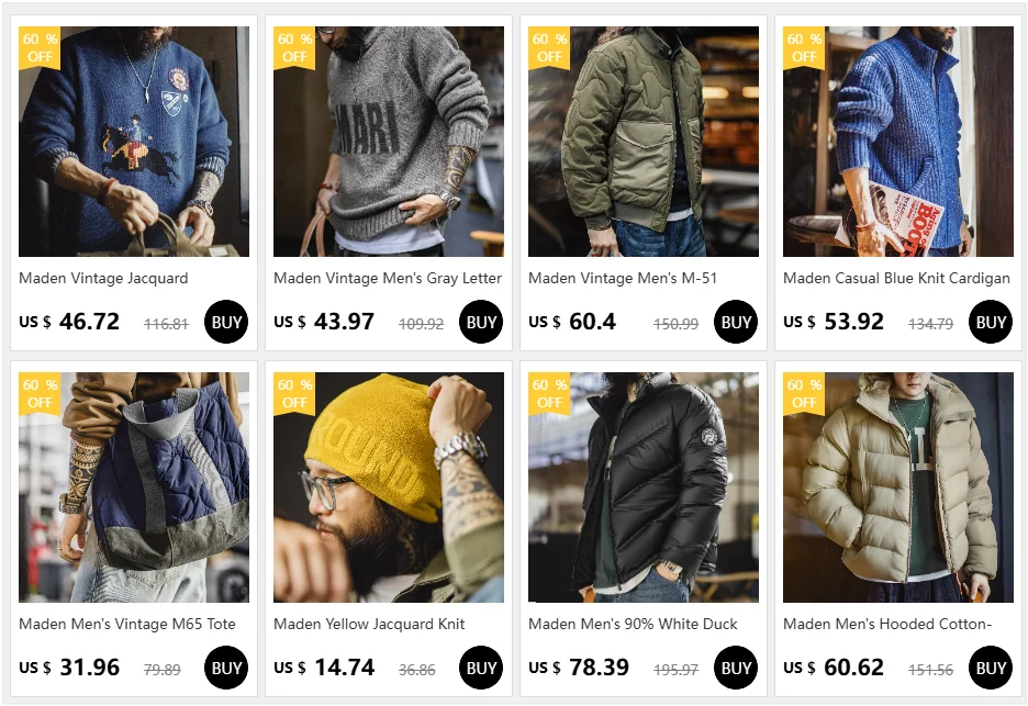 Maden Men's Vintage Oil Waxed Jacket V Waterproof Hunting Coat Double Pleats Grey Canvas Outwear with Patch Pockets for Autumn