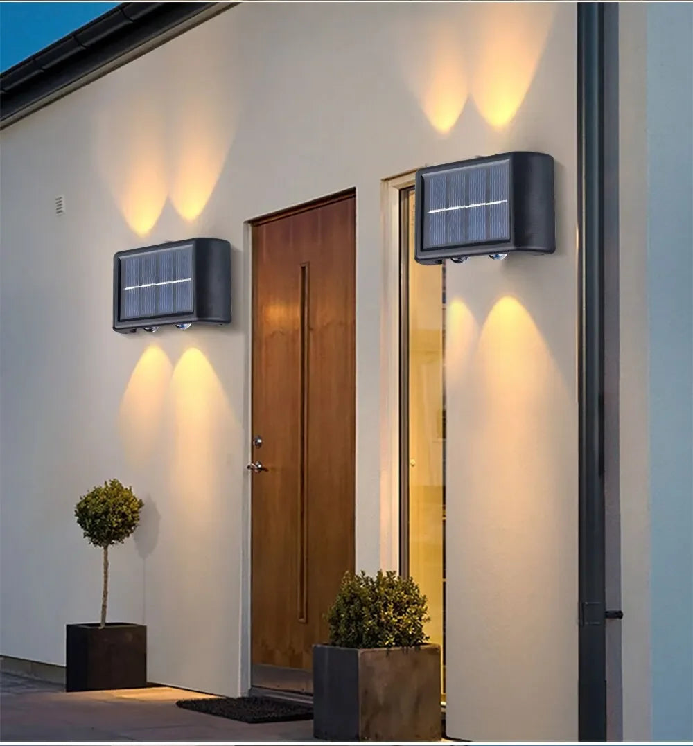 Solar LED Light Outdoor Solar Lighting Lamp Streetlights Exterior Decoration Garland Waterproof Solar Garden Light  Wall Light