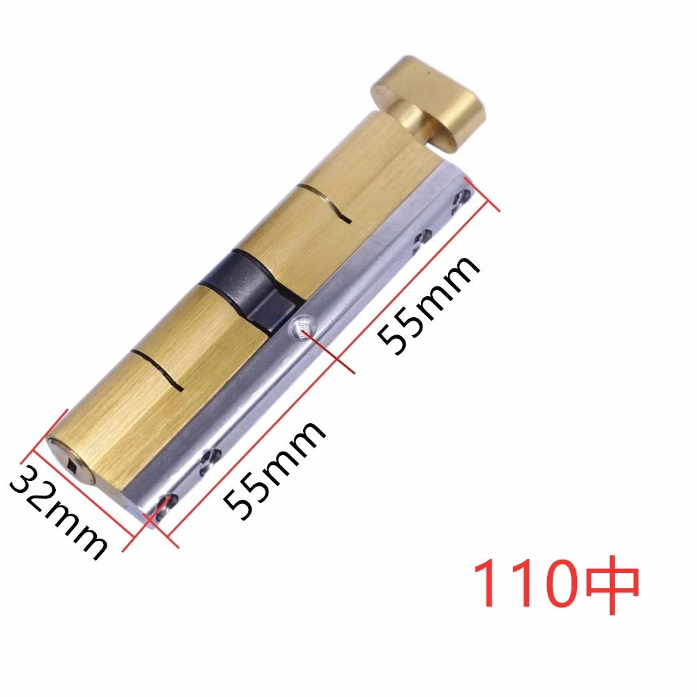 Super D-grade 8-track Single Opening with Knob Anti-theft Cylinder,Universal Lock Core for Iron and Wooden Doors,8 Keys Cilindro
