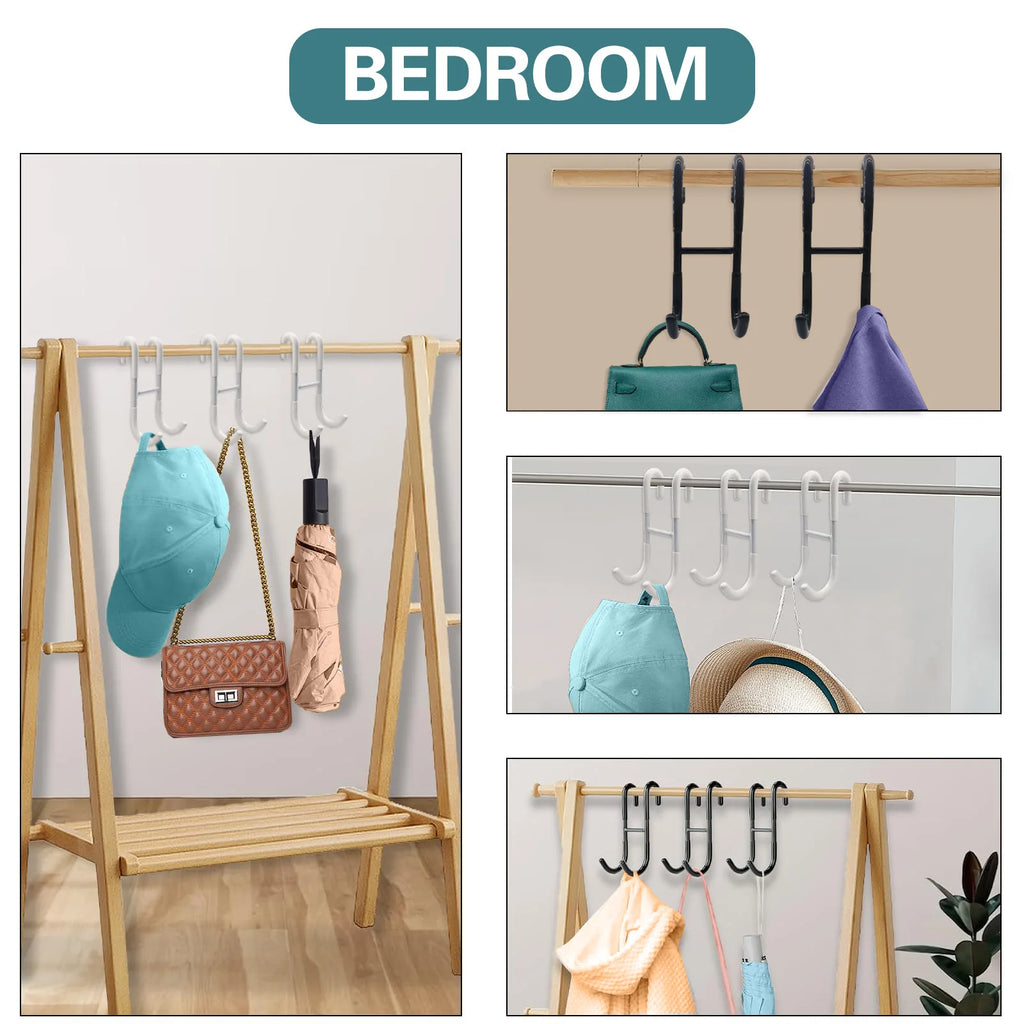 Stainless Steel Over Glass Door Shower Door Back Shower Towel Rack S-Shape Bathroom Bathrobe Hanger Holder Hooks