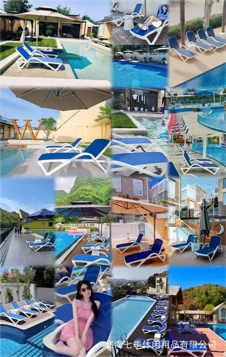 Outdoor pool loungers Hot spring Hammam bathroom Plastic leisure bed Internet celebrity bed Beach amusement park hotel bed
