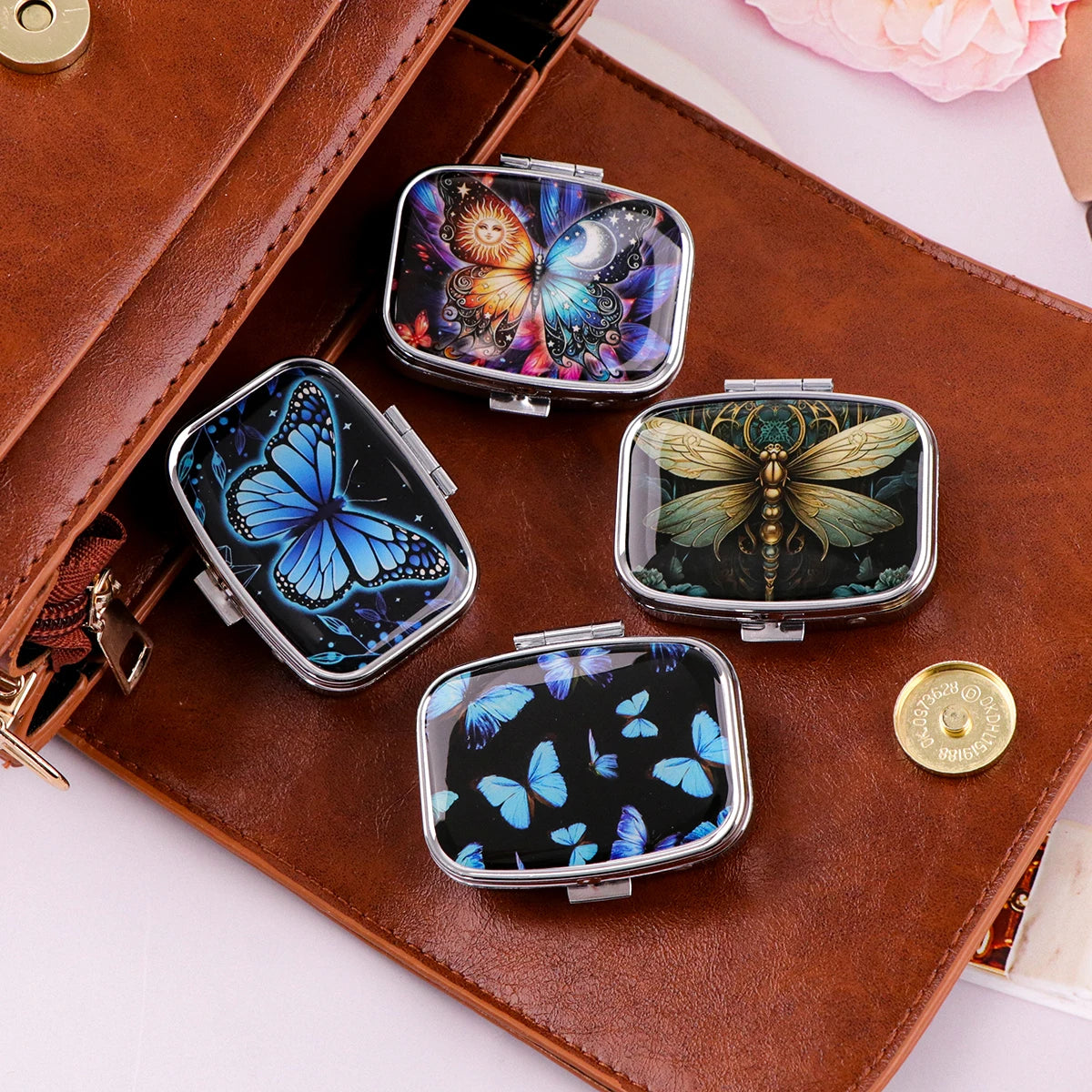 Animals Metal Medicine Box Bird Pill Packaging Health Products Butterfly Moisture Resistant Storage Case Personalized Casket