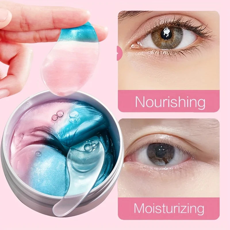 60 Pieces (30 Pairs) of Hydrating Eye Masks, Nourishing and Moisturizing the Skin Around the Eyes, Making the Skin Around the Eyes Smooth and Soft, Exquisite Eye Masks with a Two-Tone Design