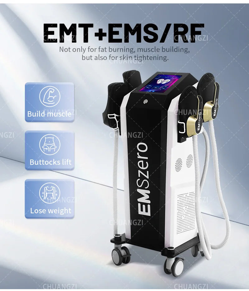 EMSzero RF 6500W 15 T EMS Slimming Machine Nova Body Sculpting 4 Handles RF Pelvic Muscle Stimulator Salon Equipment