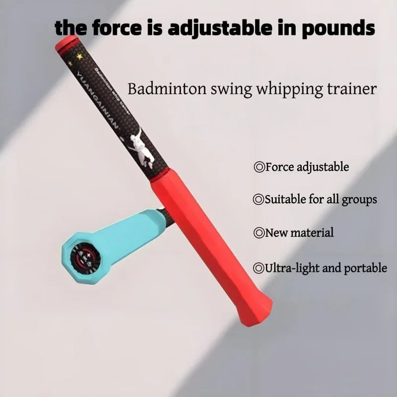 Simulated Badminton Racket Swing Whipping Power Trainer Adjustable Weight from N25N28N33N38N45N52 Practice Auxiliary Equipment