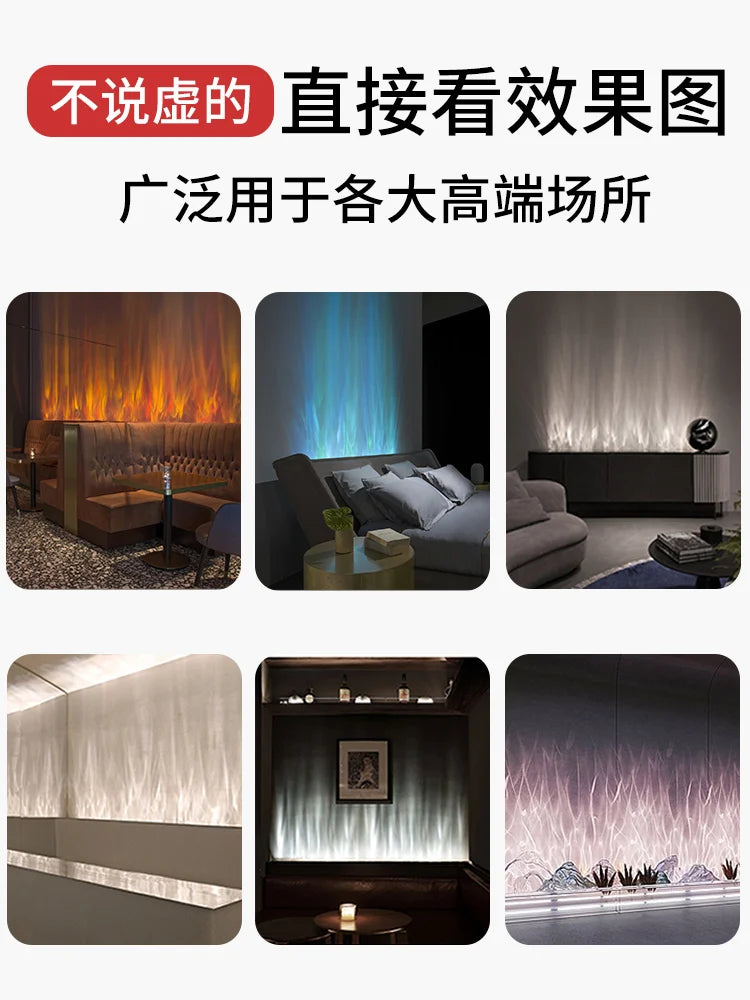 Water ripple wal washer background light bar restaurant KTV living room decoration atmosphere light