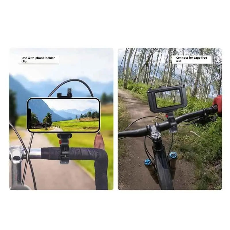 Motorcycle Bicycle Handlebar Clip Holder 1/4 Screw Mount Bike Seatpost Clamp For 12 11 Camera Motorcycle Metal Bracket
