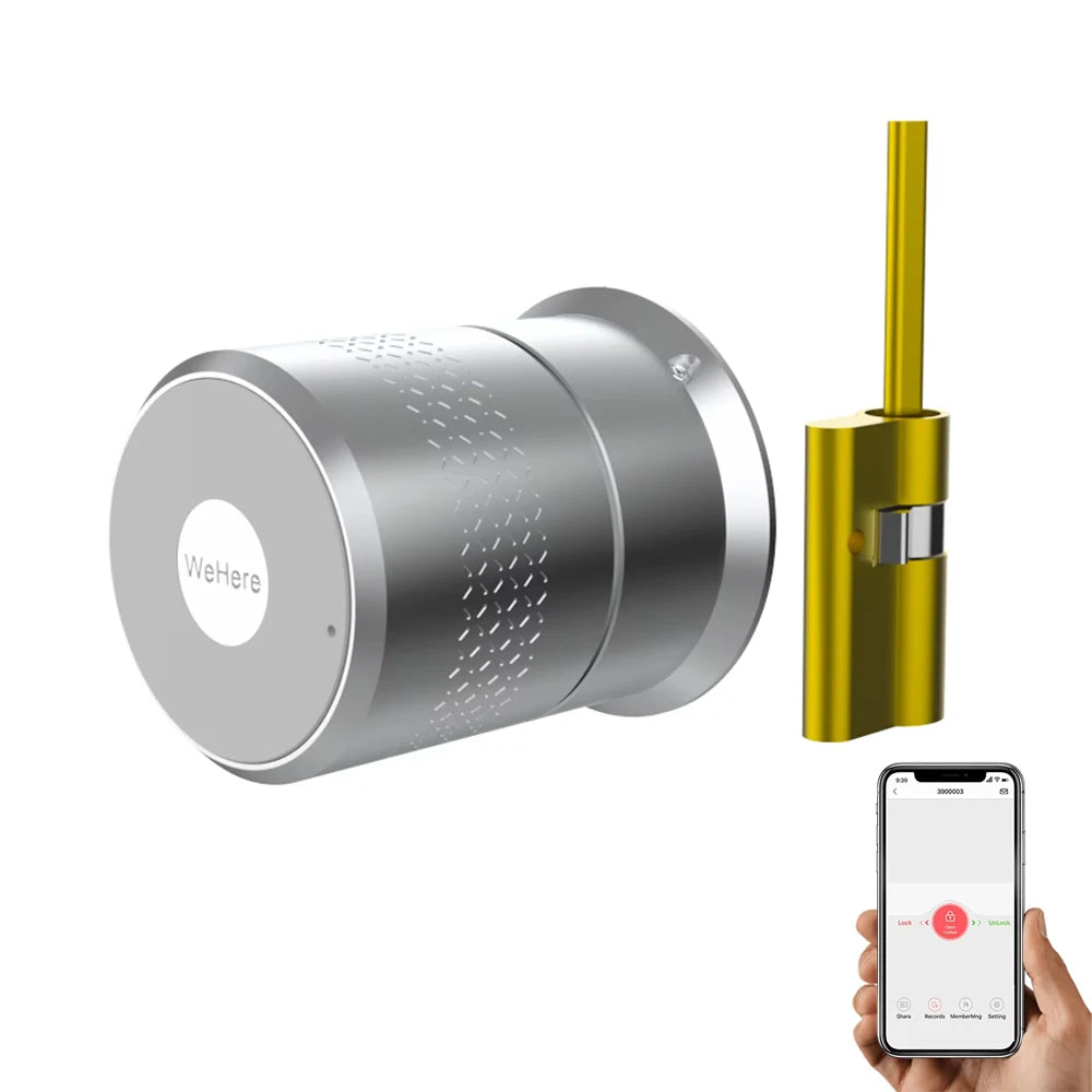 Wehere M521 Smart Door Lock Fingerprint Cylinder Bluetooth for Door 50-100mm Thickess Support TUYA TTlock Multiple Option