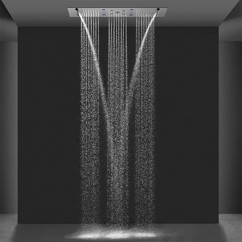 Built in Concealed Shower Wall Mounted Hidden Pre Embedded Overhead Rain Shower Head with Music