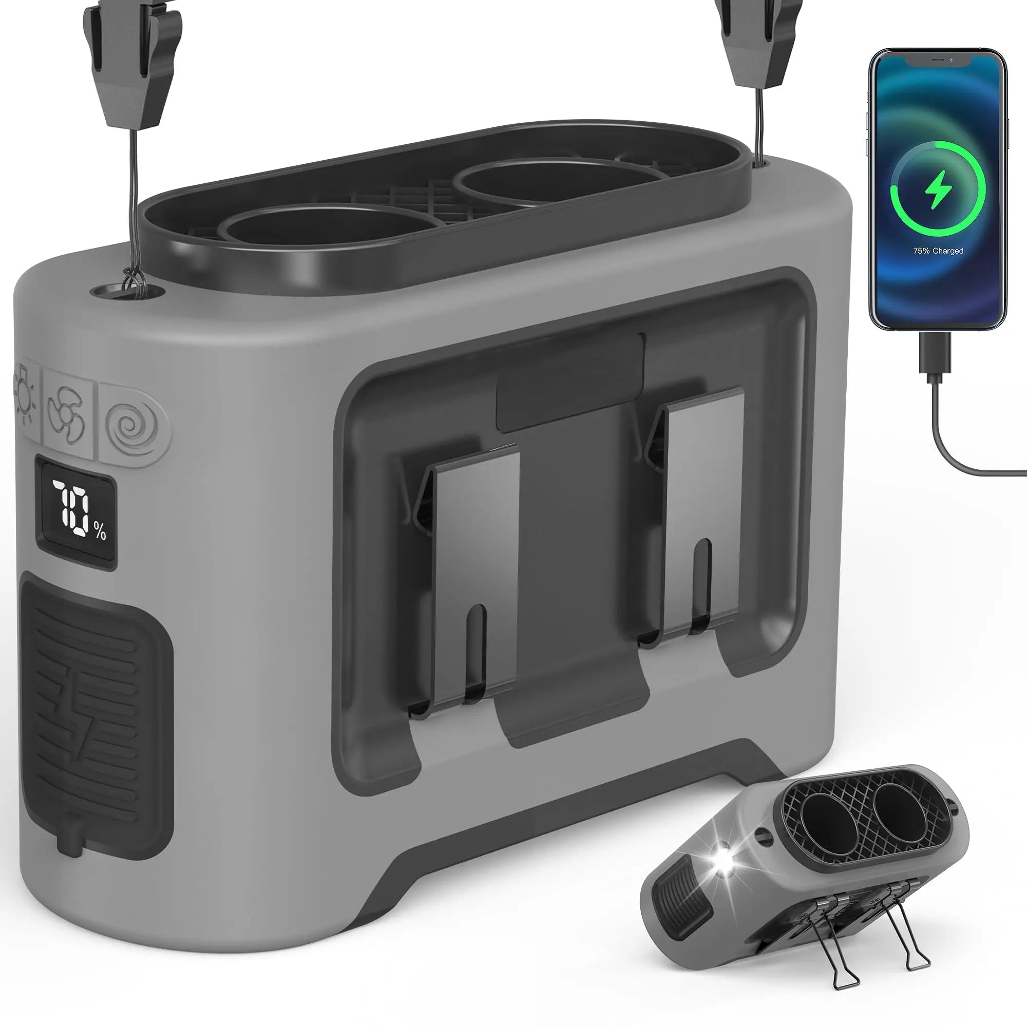 2026 New Upgrade 20000mAh Portable Waist Fan, Personal Fan Clip On With Rechargeable Battery Operated, 40H Cooling,10 Speeds,